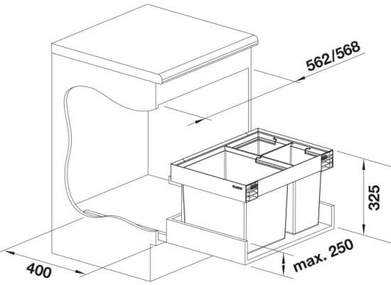 Sortownik odpadów FLEXON II LOW XL 60/3 (526643)