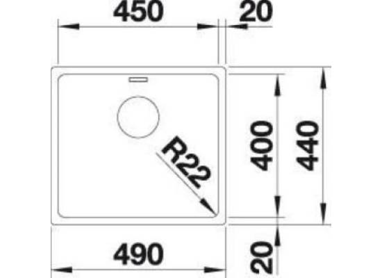 Zlew BLANCO ANDANO 450-U stal szlachetna (korek manual InFino) 522963