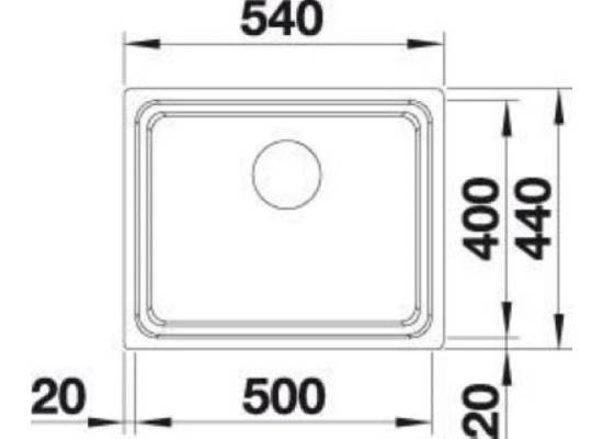 Zlew BLANCO ETAGON 500-U BIAŁY (korek manual InFino + zestaw szyn) (522231)