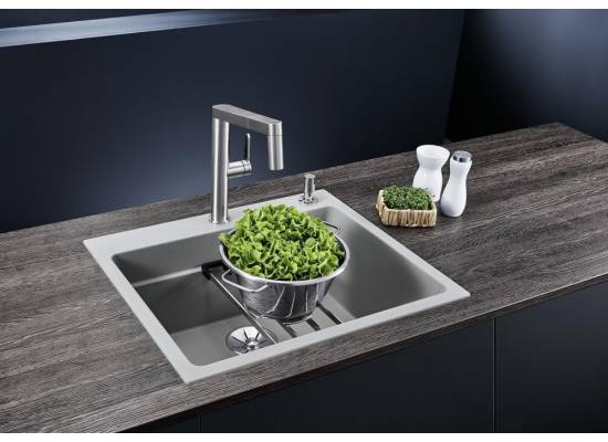 Zlew ceramiczny BLANCO ETAGON 6 Magnolia połysk, korek auto., InFino | Ceramika PuraPlus (525157)