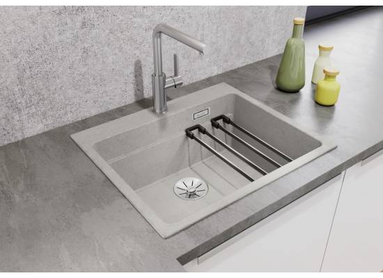 Zlew ceramiczny BLANCO ETAGON 6 Magnolia połysk, korek auto., InFino | Ceramika PuraPlus (525157)