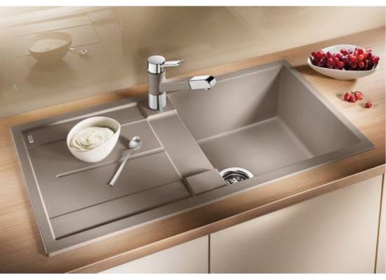 Zlew BLANCO METRA 5S TARTUFO (korek manual) (517349) *** zamów wycięcie otworów GRATIS ***