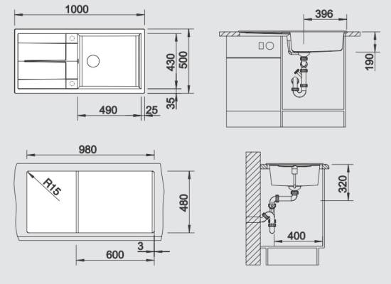 Zlew BLANCO METRA XL 6S KAWOWY (korek manual) (515143) *** zamów wycięcie otworów GRATIS ***
