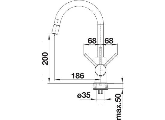 Bateria BLANCO MIDA-S czarny mat (526653)