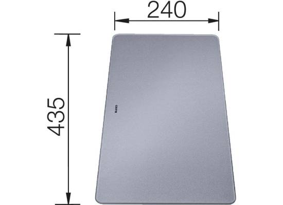 Deska BLANCO ze szkła srebrna do SUBLINE , MEVIT, ANDANO - 240x435x17mm (227697)
