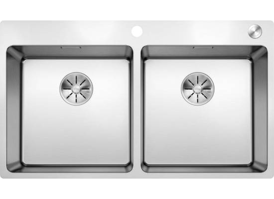 Zlew BLANCO ANDANO 400/400-IF/A stal polerowana (korek AUTO InFino PushControl) (525249)