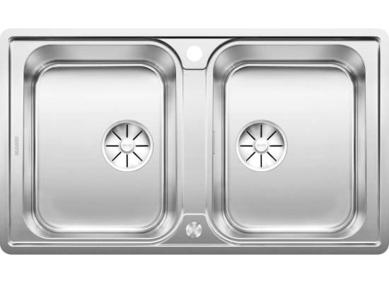 Zlew BLANCO CLASSIMO 8-IF stal polerowana (korek auto InFino + sterowanie PushControl) (525331)