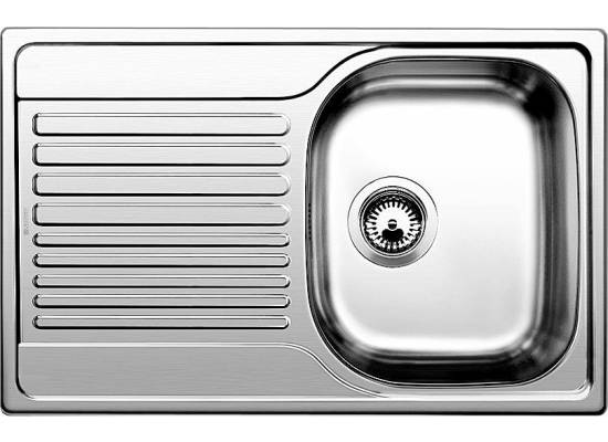 Zlew BLANCO TIPO 45S COMPACT stal gładka matowa (korek manual) (513441) *** zamów wycięcie otworów GRATIS ***