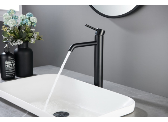 _wysyłka 24H*_ | Bateria umywalkowa wysoka BLUE WATER BOSTON BOS-BUW.050BL czarny mat (BLACK MAT) (BW-5901730617351)
