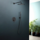 _wysyłka 24H*_ | Zestaw prysznicowy podtynkowy z deszczownicą i prysznicem BLUE WATER BOSTON BOS-ZKP.150BL czarny mat (BLACK MAT)
