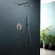 _wysyłka 24H*_ | Zestaw prysznicowy podtynkowy z deszczownicą i prysznicem BLUE WATER BOSTON BOS-ZKP.150GN gun metal (GRAFIT INOX