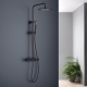 _wysyłka 24H*_ | Zestaw termostatyczny prysznicowy natynkowy BLUE WATER BOSTON BOS-ZKPN.400BL czarny mat (BLACK MAT) (BW-59017306