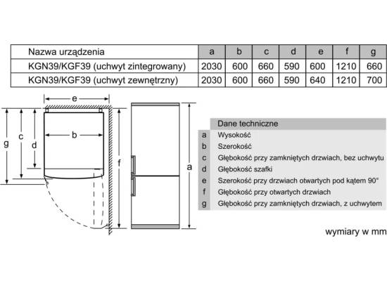 _wysyłka 24H*_ | Lodówka wolnostojąca BOSCH KGN39VLEB | Serie 4