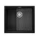Zlew BRANDE SWIFT GRANDE 560-60-U BLACK (czarny mat) | podwieszany + GRATIS zwijana ROLLMATA