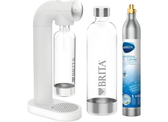 Saturatory do wody gazowanej BRITA SodaOne WHITE | 1 cylinder CO2 i 1 butelka (1049250)