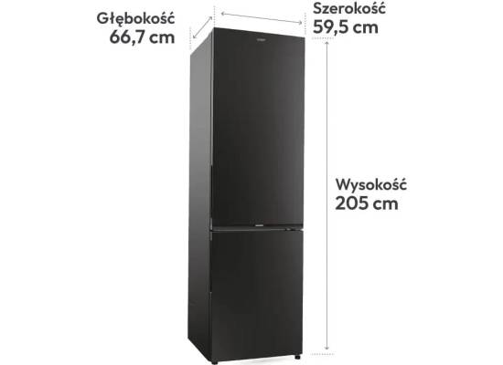 _wysyłka 24H*_ | Lodówka CANDY Fresco CNCQ2T620EB czarny | NoFrost | 205cm