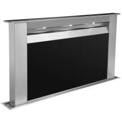 Okap blatowy CIARKO DESIGN MOONDRAFT | 60cm | inox/czarne szkło (CDB6001IC)