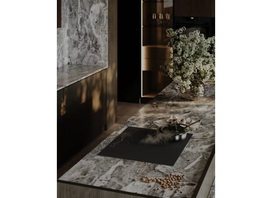 _RABAT_ | _wysyłka 48H*_ | Płyta indukcyjna z okapem CIARKO DESIGN WIZARD SLIM 60 black matte | czarny mat | 60cm | 550 m3/h (CDB6001M)
