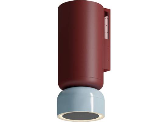 _RABAT_ | Okap przyścienny CIARKO DESIGN ICON 38 burgundy satin/baby blue gloss | 630 m3/h (CDP3804BUS/BBG)