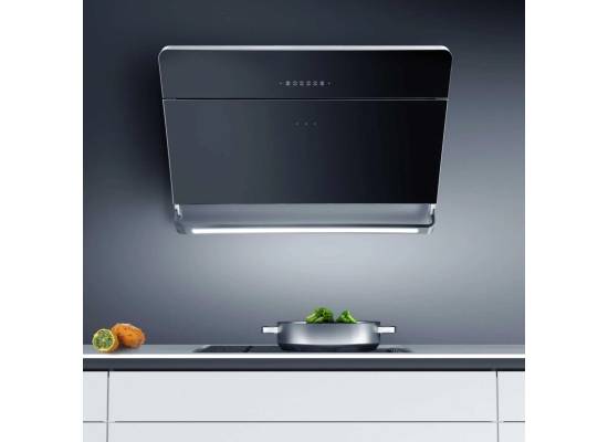 _RABAT_ | Okap przyścienny CIARKO DESIGN ILLUMIA 90 black | 730 m3/h (CDP9002C)