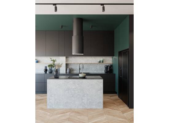 _RABAT_ | _wysyłka 48H*_ | Okap wyspowy CIARKO DESIGN MONOGRAM W 38 black | 670 m3/h (CDW3802C)