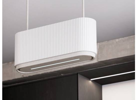 _RABAT_ | Okap wyspowy CIARKO DESIGN MONO W 90 white | 550 m3/h (CDW9001W)
