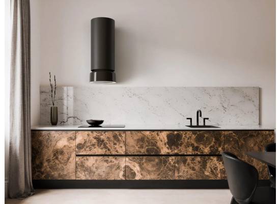 _RABAT_ | Okap przyścienny CIARKO DESIGN FLUO 38 white satin/gloss | 640 m3/h (CDP3805BSG)