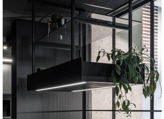 _RABAT_ | Okap wyspowy CIARKO DESIGN MINIMAL 1 black 120 (+ panel fabryczny) | 550 m3/h (CDW1201C)