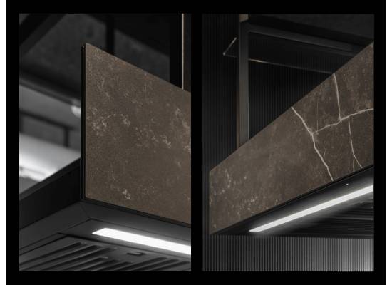 _RABAT_ | Okap wyspowy CIARKO DESIGN MINIMAL 1 black 120 (+ panel fabryczny) | 550 m3/h (CDW1201C)