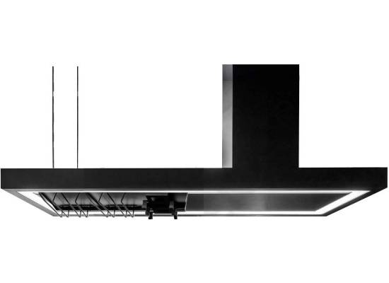 _RABAT_ | Okap wyspowy CIARKO DESIGN MINIMAL 2 black 180 (z haczykami) | 675 m3/h (CDW1802C+U)