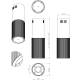 _RABAT_ | Okap wyspowy CIARKO DESIGN MONOGRAM W 38 OUT-W black (bez silnika) (CDW3802OC)