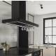 _RABAT_ | Okap wyspowy CIARKO DESIGN MINIMAL 2 black 120 (z haczykami) | 670 m3/h (CDW1202C+U)