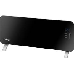 Konwektor elektryczny CONCEPT szkło hart. LED pilot 1000/2000W czarny KS4010