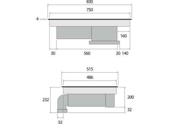 Płyta indukcyjna z okapem CONCEPT IDV6083bc