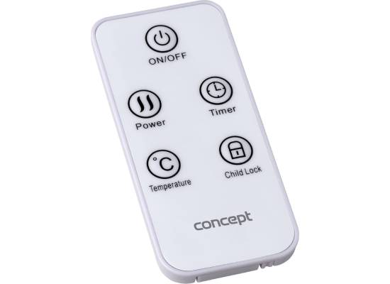Konwektor elektryczny CONCEPT szkło hart. LED pilot 1000/2000W biały KS4000