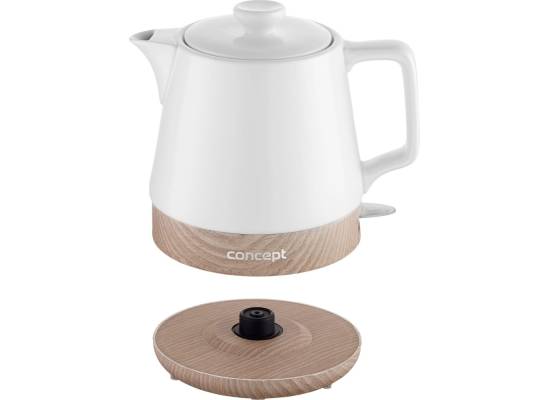 Czajnik elektryczny CONCEPT ceramiczny 1,0 l, biały RK0060 Czajnik elektryczny CONCEPT ceramiczny 1,0 l, biały RK0060