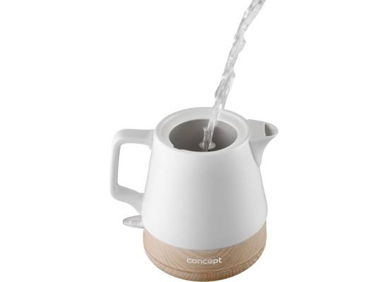 Czajnik elektryczny CONCEPT ceramiczny 1,0 l, biały RK0060 Czajnik elektryczny CONCEPT ceramiczny 1,0 l, biały RK0060