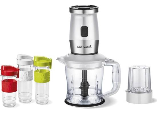 Smoothie maker + chopper + młynek CONCEPT SM3391 | 700 W biały butelki 2 x 570 ml + 400 ml