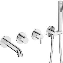 DEANTE BQS_018P Bateria wannowa z zestawem prysznicowym podtynkowa