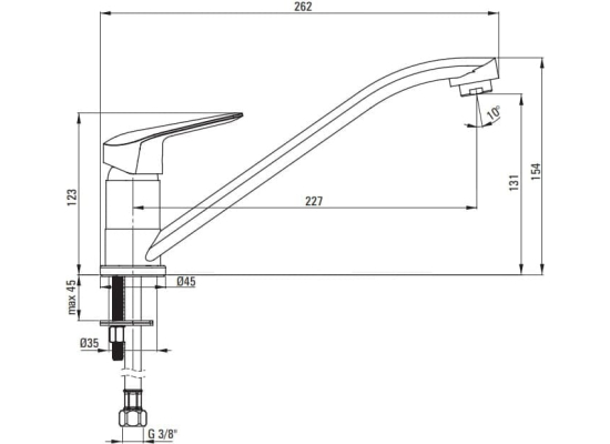 Bateria DEANTE Boro BMO 060M chrom