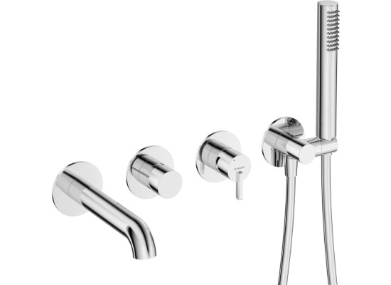 DEANTE BQS_018P Bateria wannowa z zestawem prysznicowym podtynkowa