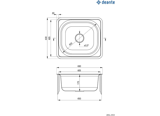 Zlew DEANTE Doppio ZEN 0103 stal SATYNA