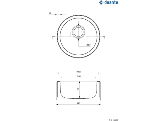 Zlew DEANTE Twist ZHC 0813 stal SATYNA