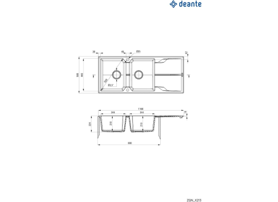 Zlew DEANTE Andante ZQN 7213 piasek
