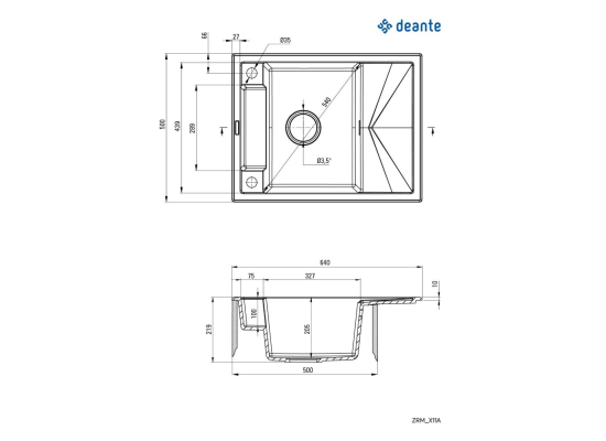 Zlew DEANTE Magnetic ZRM G11A grafit metalik