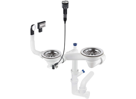 DEANTE ZXY_9983 Syfon do zlewozmywaka granitowego 1.5- i 2-komorowego - Space-Saver