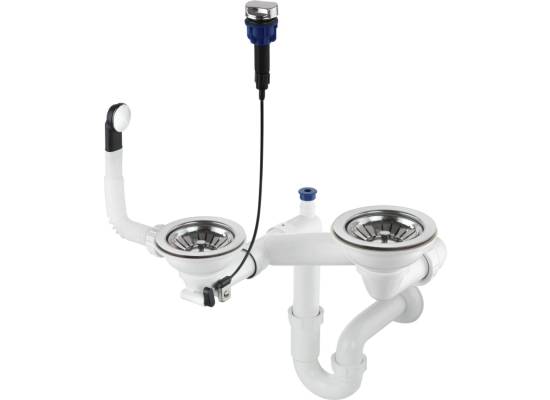 DEANTE ZXY_9973 Syfon do zlewozmywaka granitowego 1.5- i 2-komorowego - Space-Saver