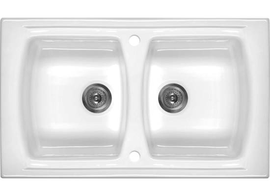 Zlew ceramiczny DEANTE Lusitano ZCL 620N biały połsyk