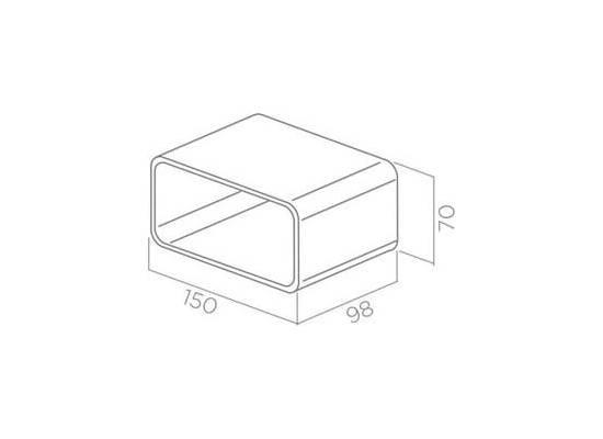 Łącznik ELICA prostokątny 150x70 mm (1052D)