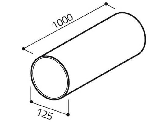 Rura ELICA okrągła Ø125x1000 mm (1052O)
